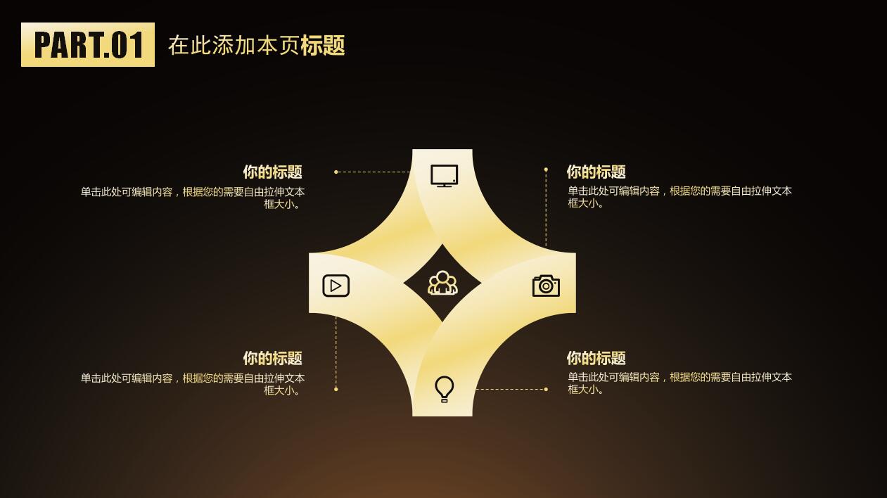 创意高端黑金商业计划书工作汇报ppt模板