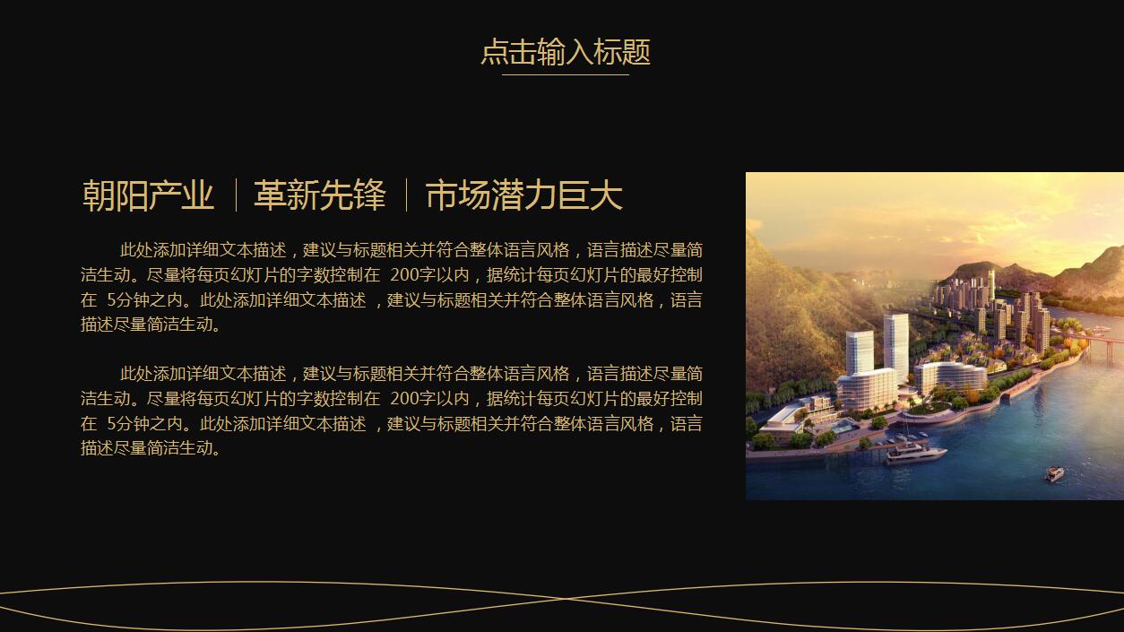 高端大气黑金商业融资计划书ppt模板