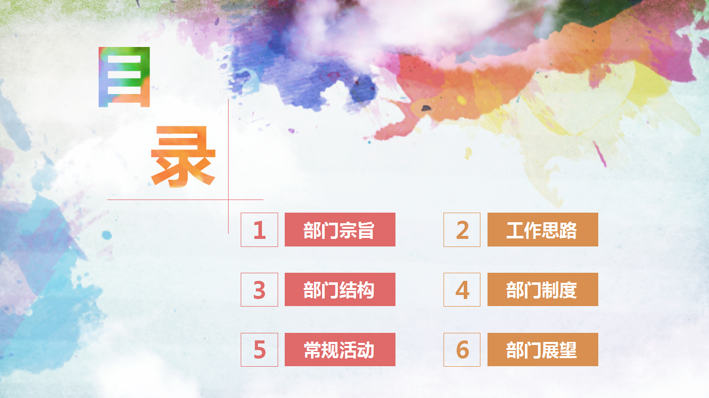 精美漂亮水彩简约毕业答辩ppt模板