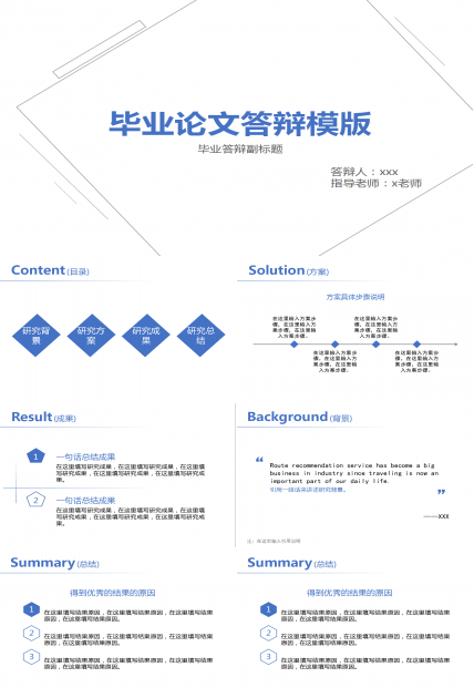 白色简约创意毕业论文答辩ppt模板