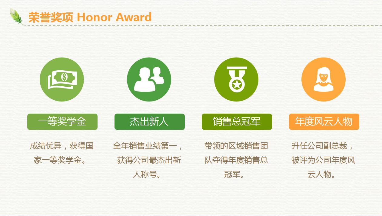 清新时尚大气个人求职简历岗位竞聘ppt模板