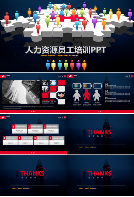 实用简约人力资源员工培训PPT模板