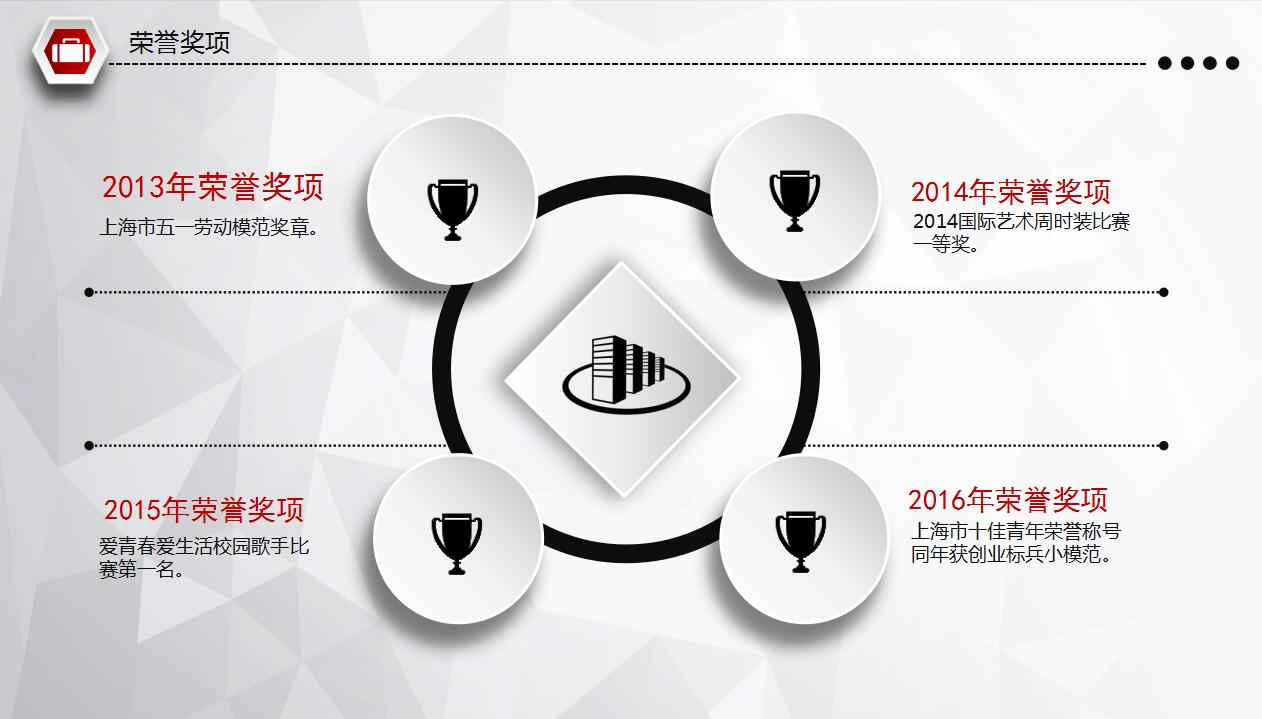 白色简约扁平化大学生求职简历ppt模板