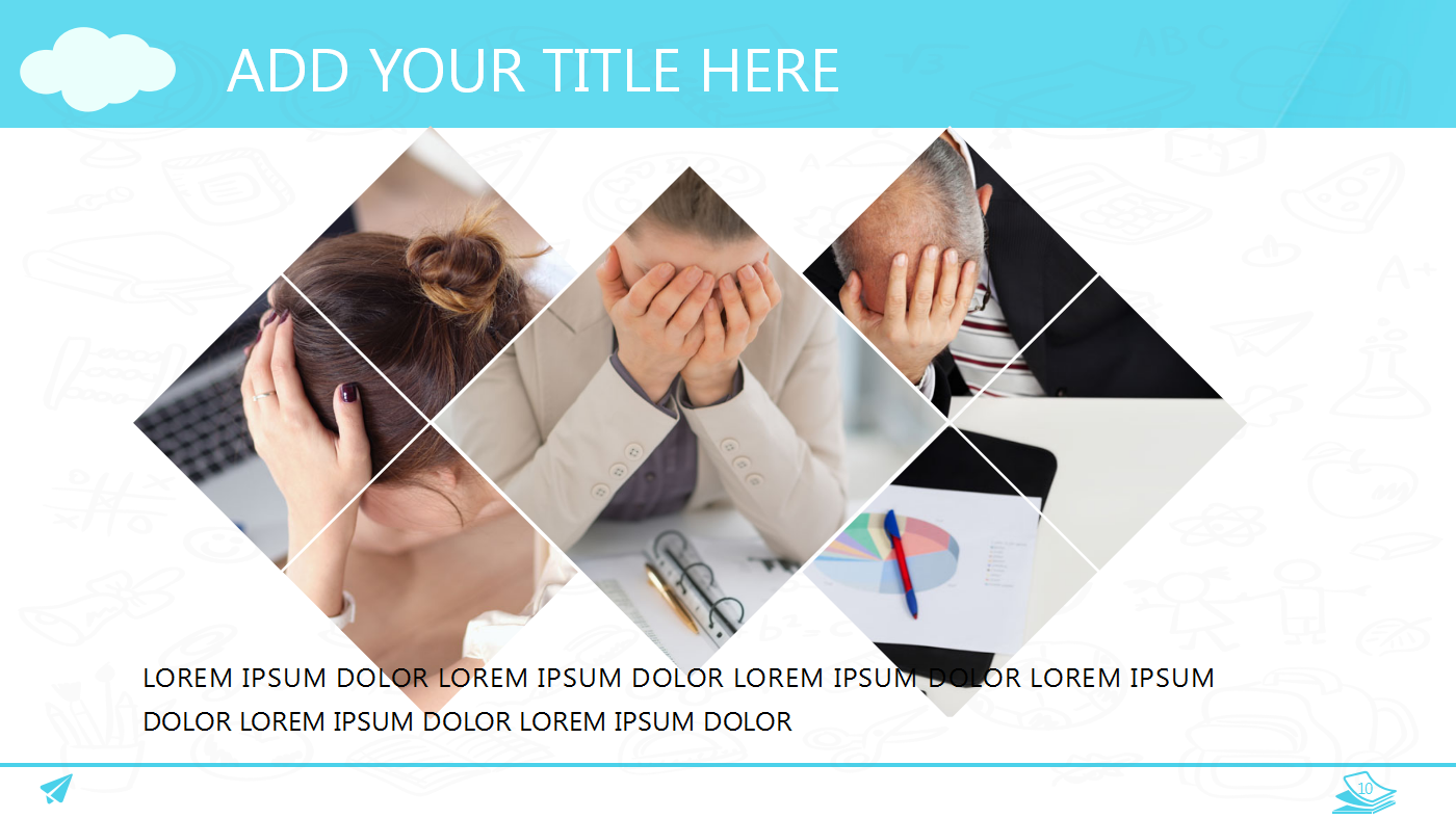 卡通精美可爱简约心理健康ppt模板