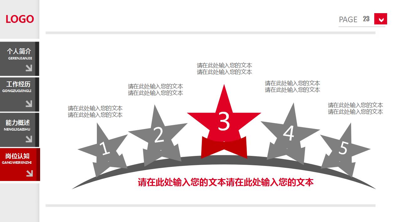 红色简约个人简历竞聘报告ppt模板