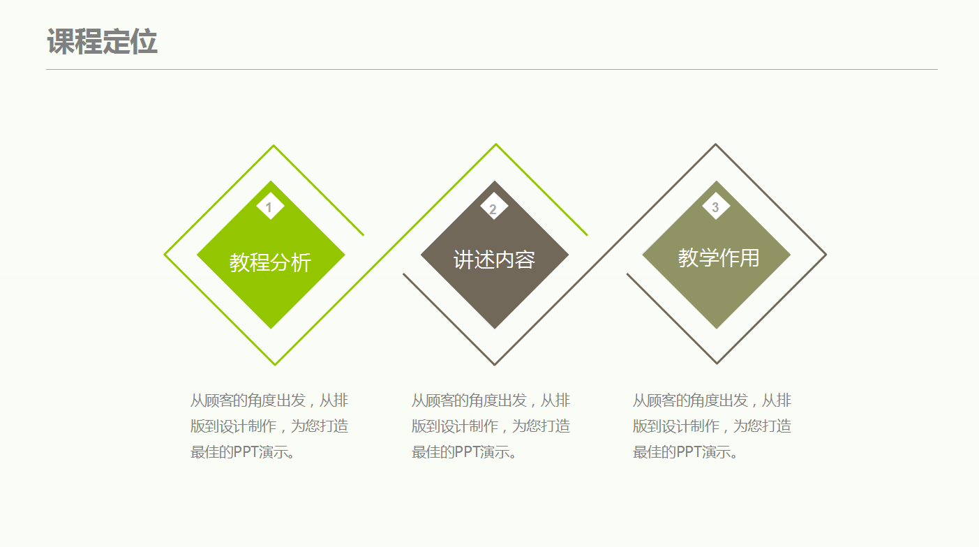 文艺小清新精美教师说课ppt模板