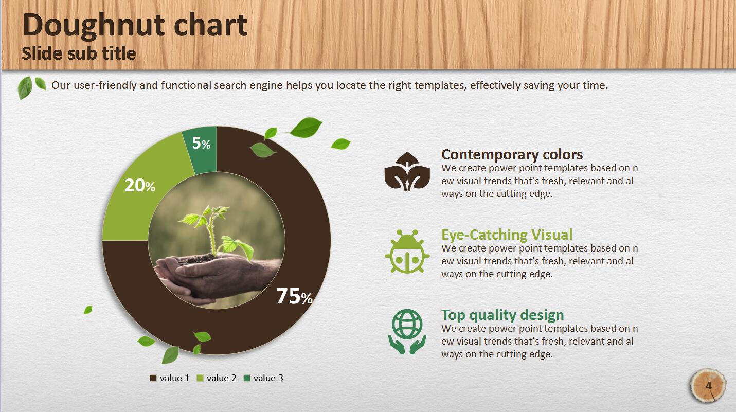 绿色自然英语通用静态PPT模板