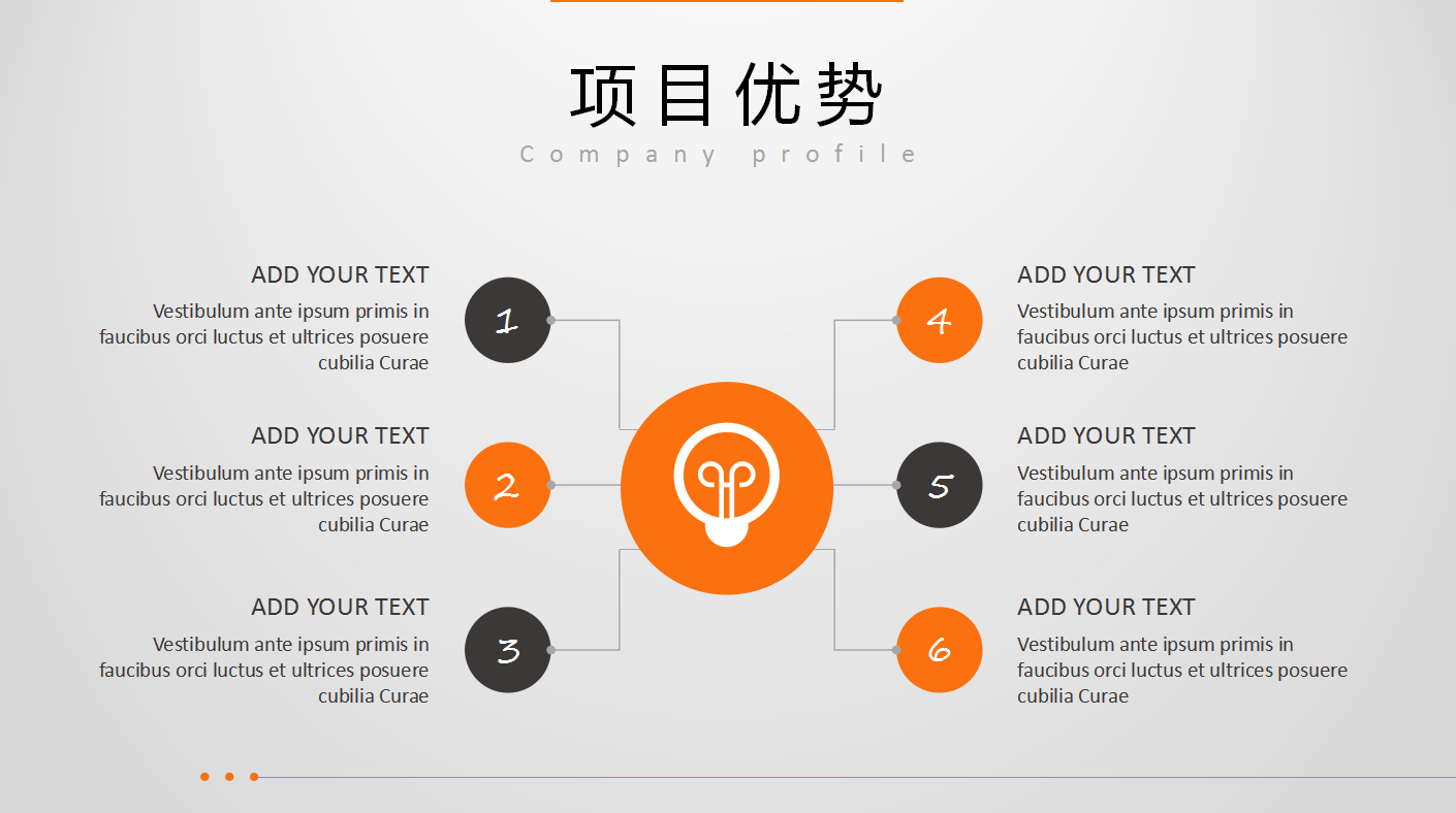 橙色大气创意简约创业计划ppt模板