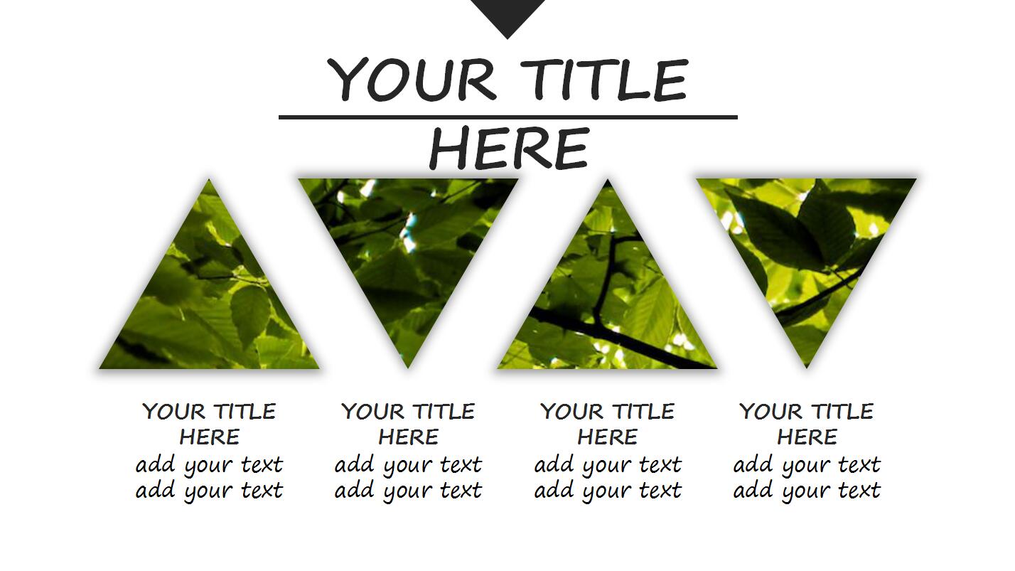 绿色树叶文艺唯美PPT通用模板