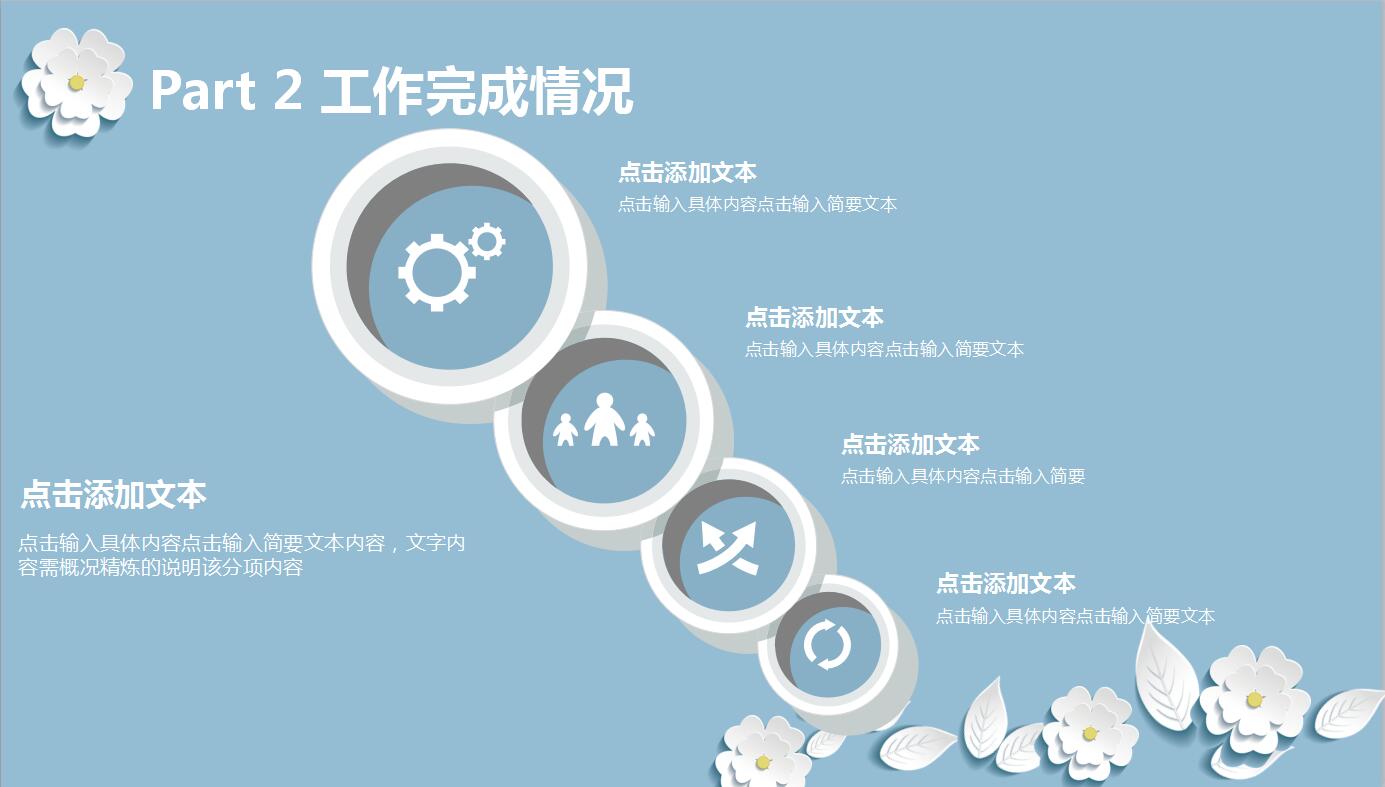 微立体清新风工作汇报ppt模板