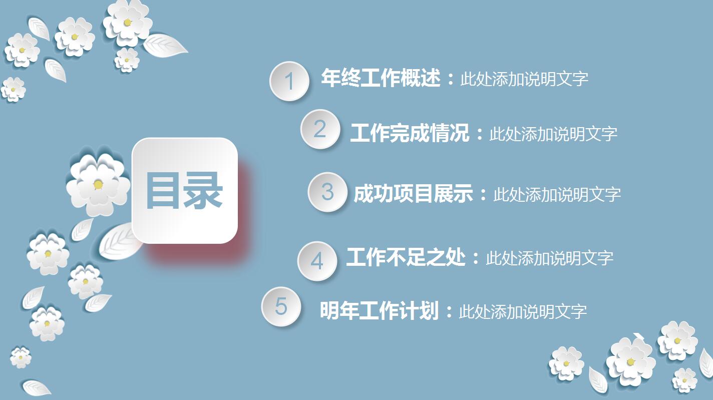 微立体清新风工作汇报ppt模板