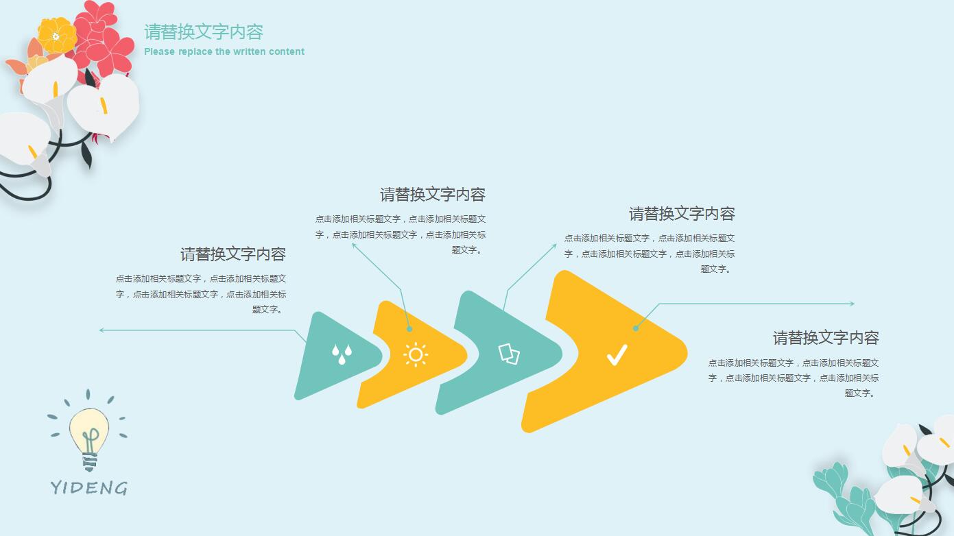 清新文艺工作总结述职报告PPT通用模板
