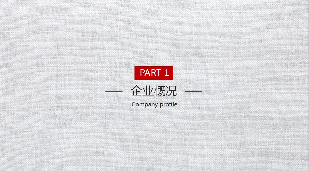 灰色时尚简约公司简介项目展示ppt模板