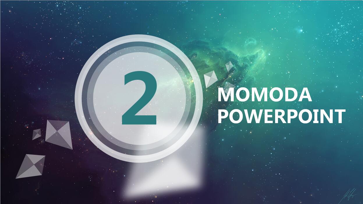 高端简约星空商务通用PPT模板