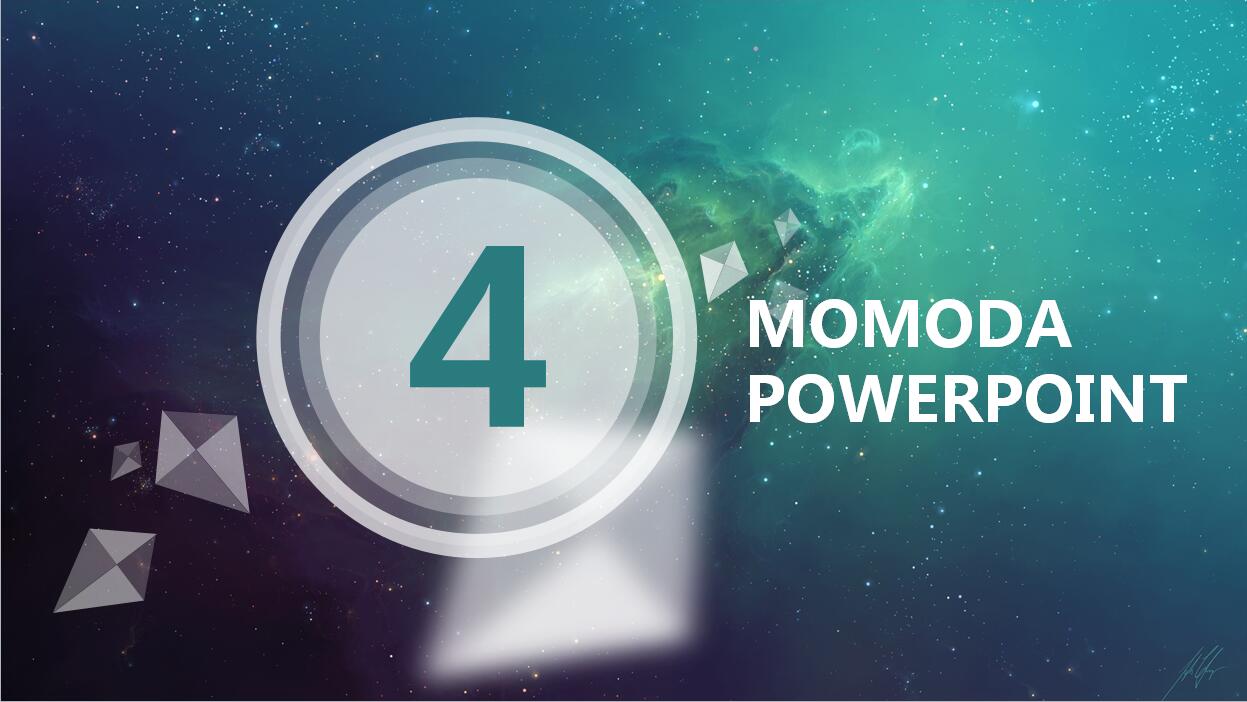 高端简约星空商务通用PPT模板