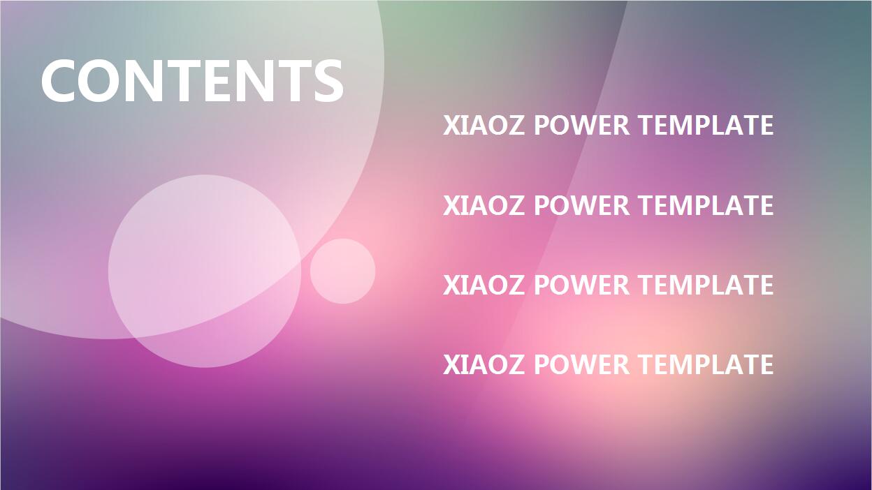 经典紫色气泡ios风格商务PPT通用模板