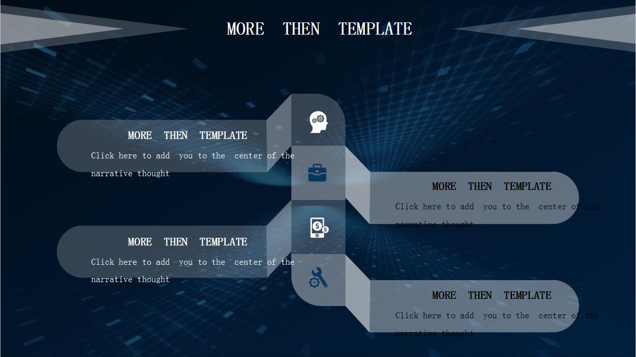 高端蓝色简约风格工作汇报PPT模板