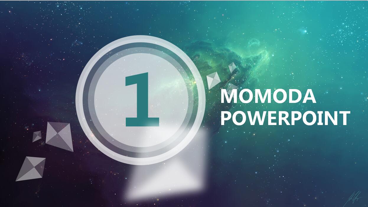 高端简约星空商务通用PPT模板