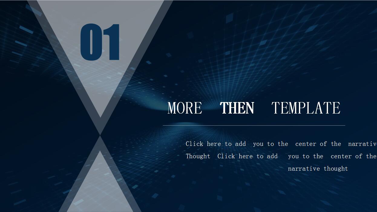 高端蓝色简约风格工作汇报PPT模板