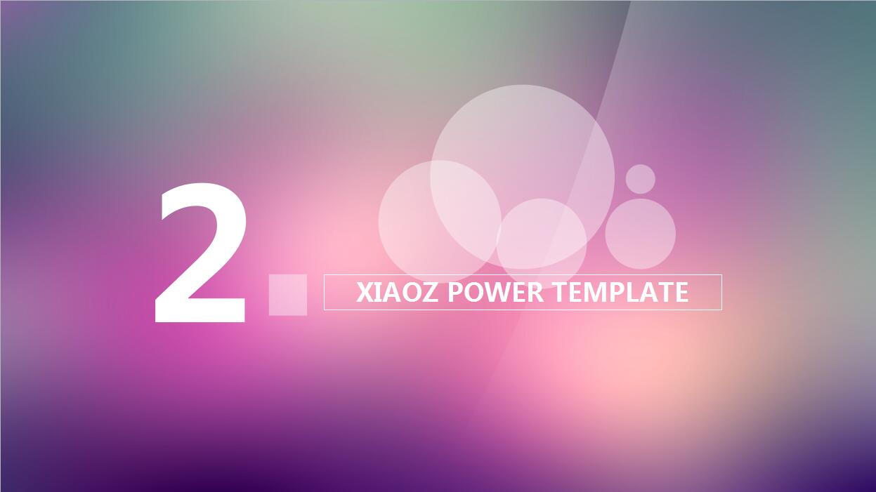 经典紫色气泡ios风格商务PPT通用模板