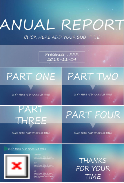 简约商务ios风格年终工作报告PPT模板
