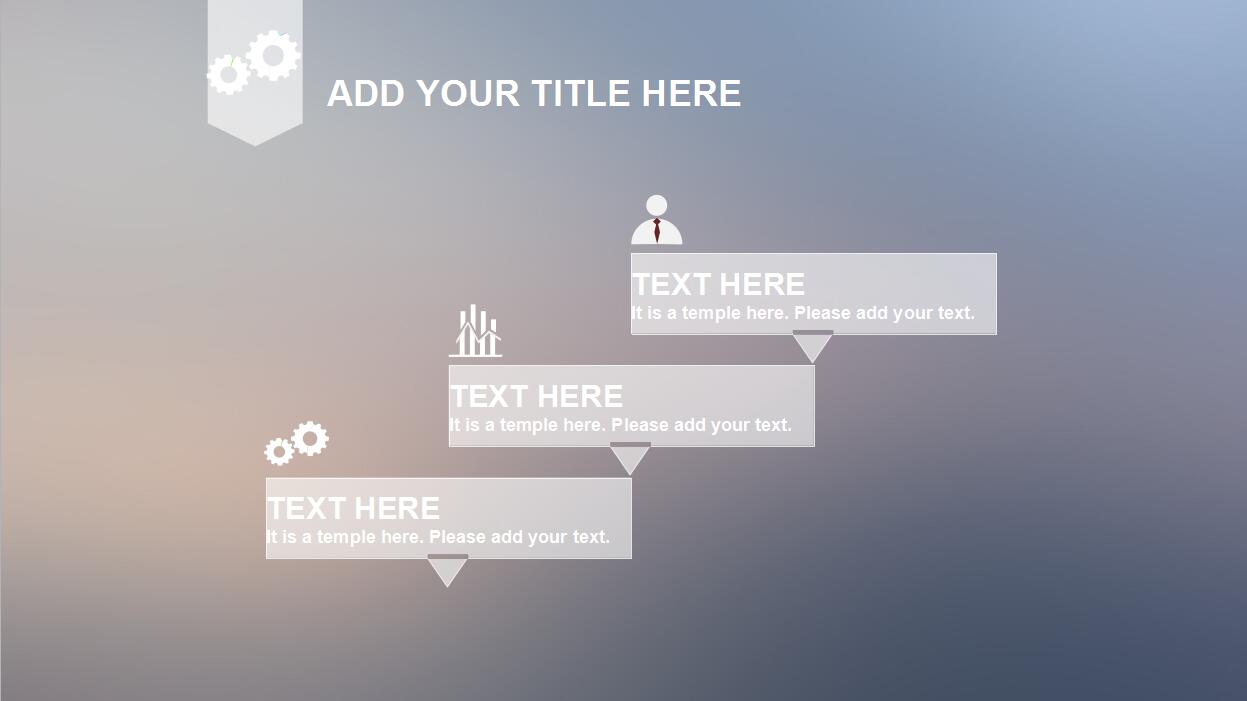 白色简约ios扁平风格商务PPT模板