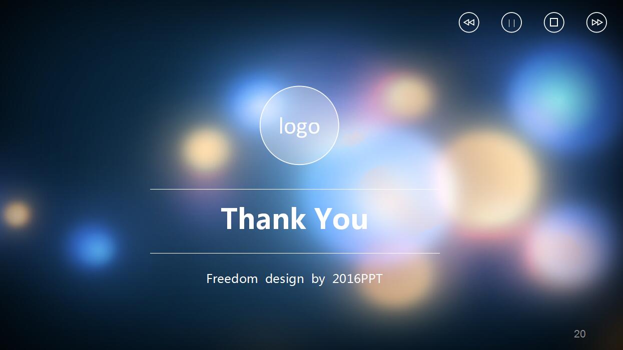 时尚简约ios风格工作总结汇报PPT模板