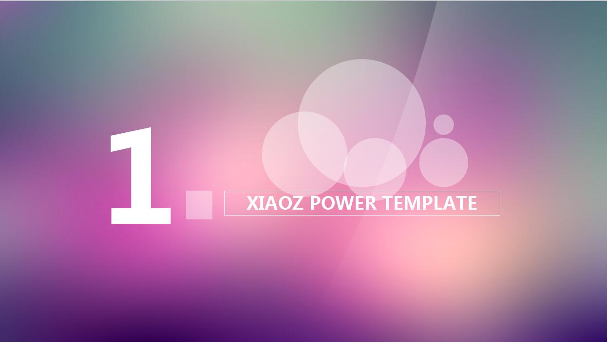 经典紫色气泡ios风格商务PPT通用模板