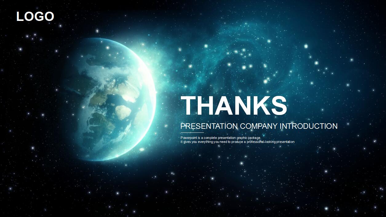 星空简约大气公司介绍项目展示ppt模板