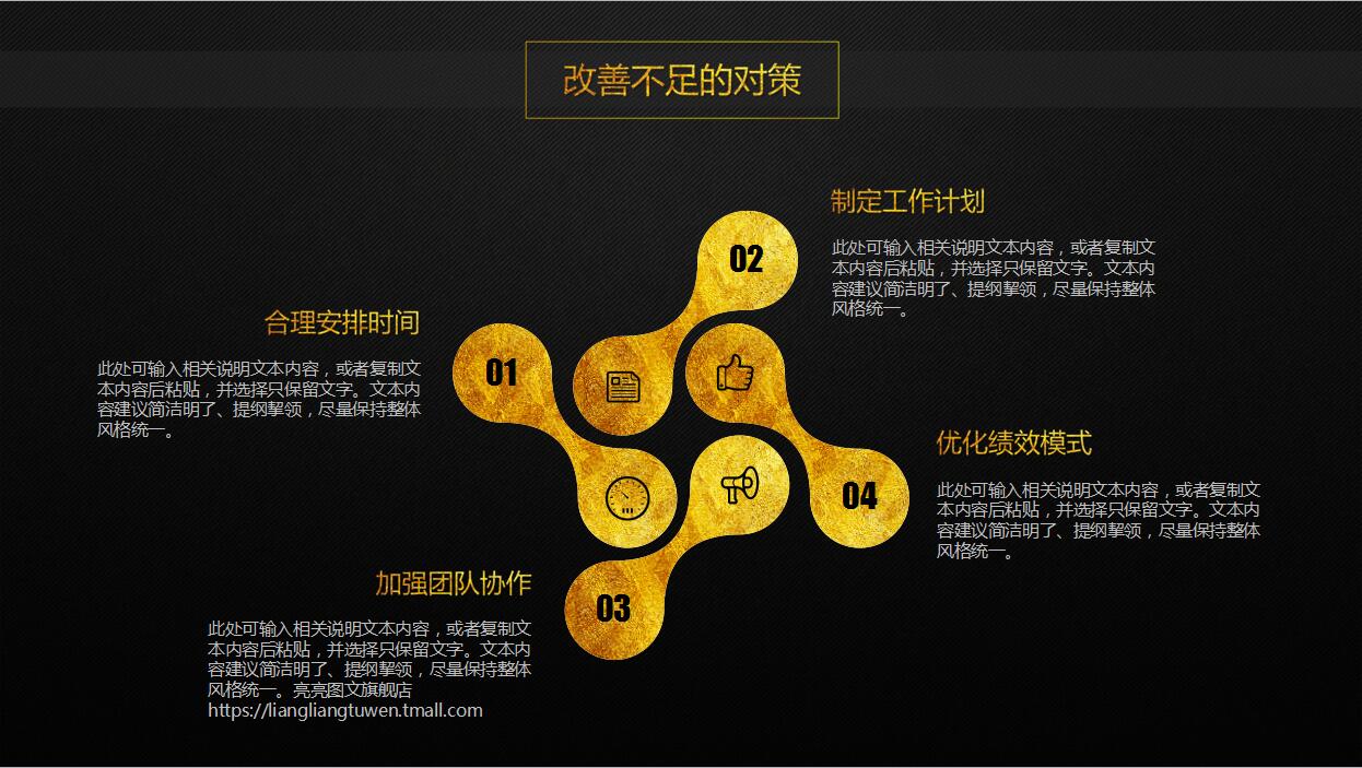 高端酷炫黑金风格年终总结汇报PPT模板