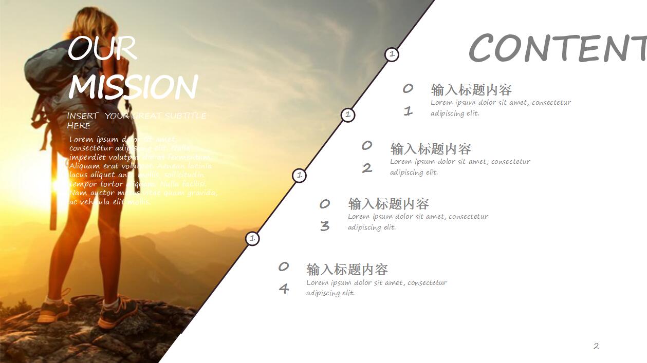 橙色时尚简约人物介绍旅游攻略ppt模板