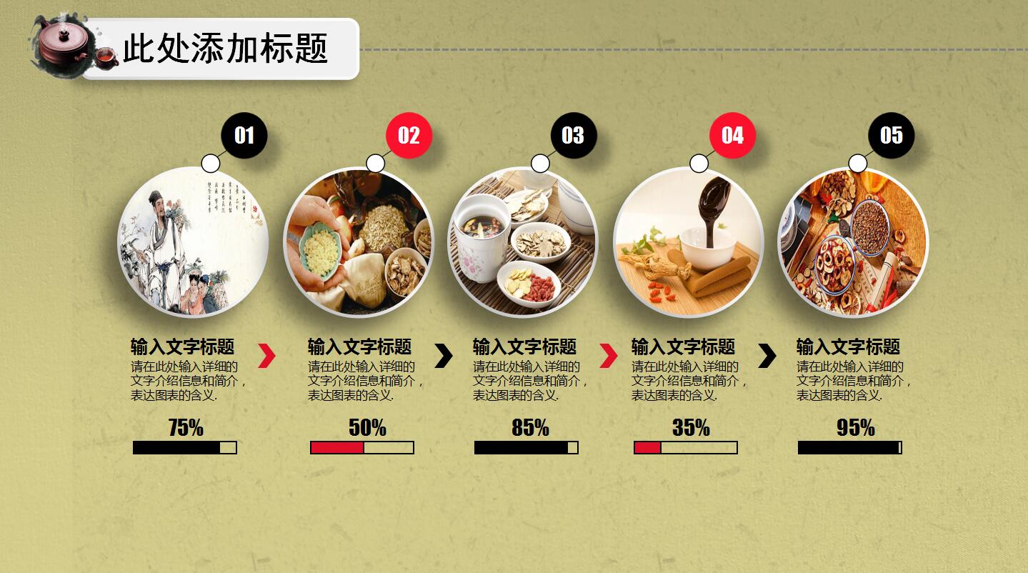 精美简约古典水墨中医养生工作总结ppt模板