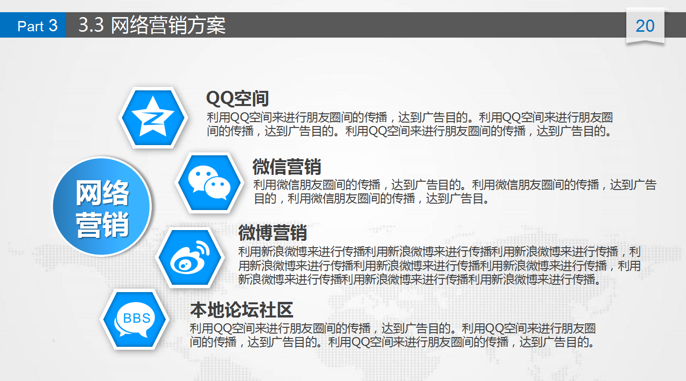 现代简约蓝色商务通用创业计划书ppt模板