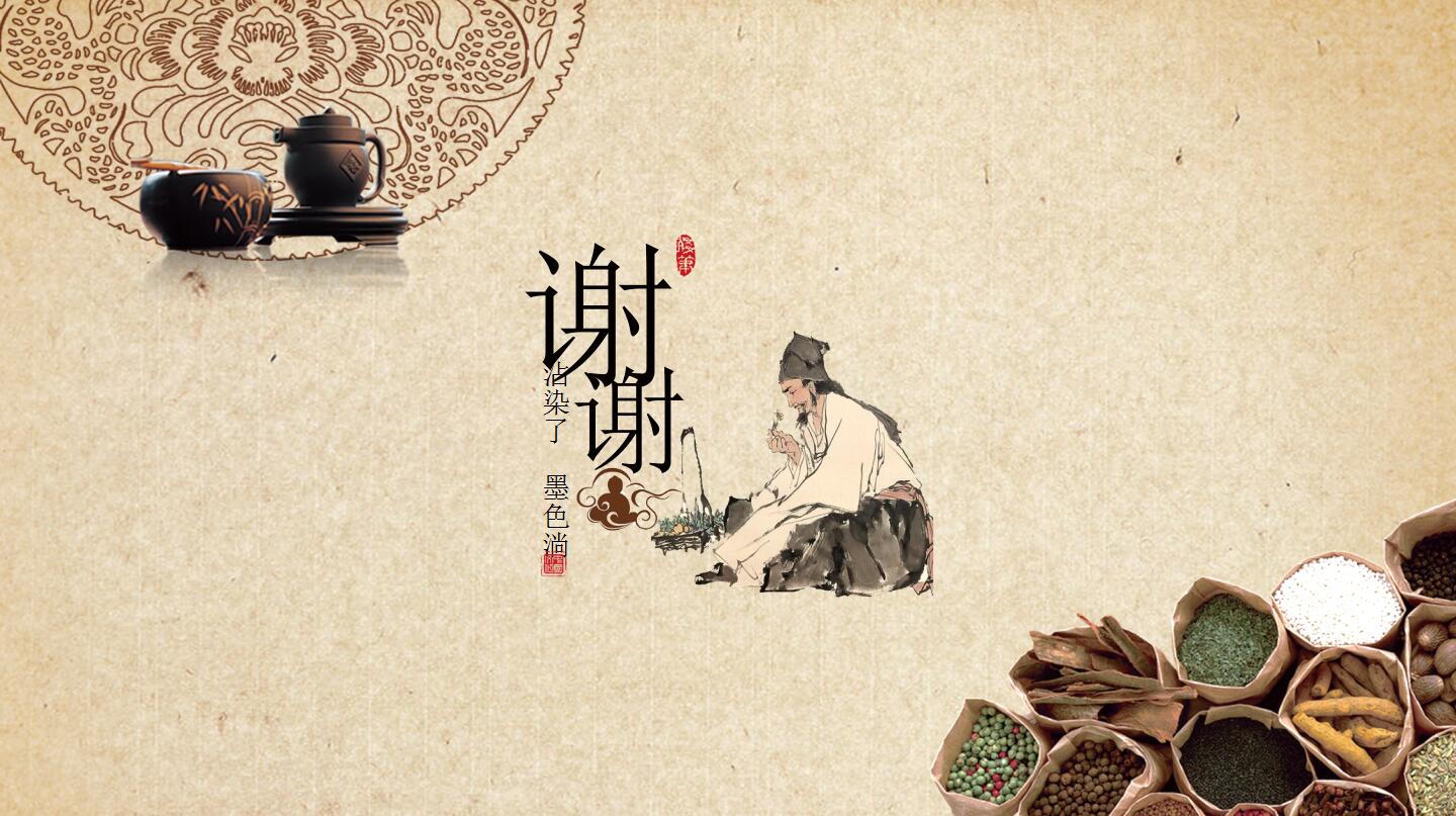 简约精美古典中国风中医ppt模板