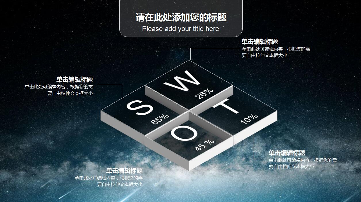 星空简约大气公司介绍项目展示ppt模板