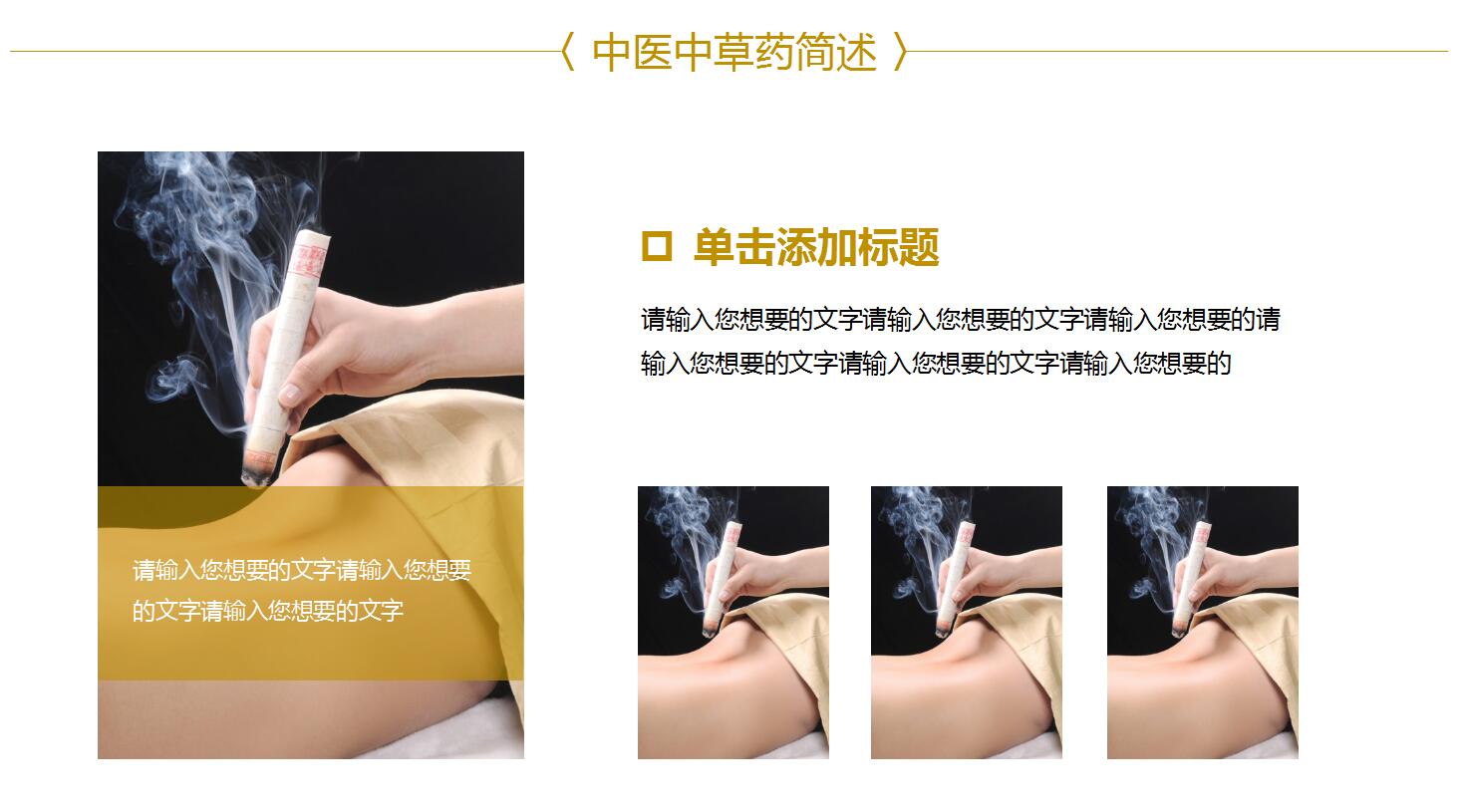 简洁大气现代中医养生总结报告ppt模板