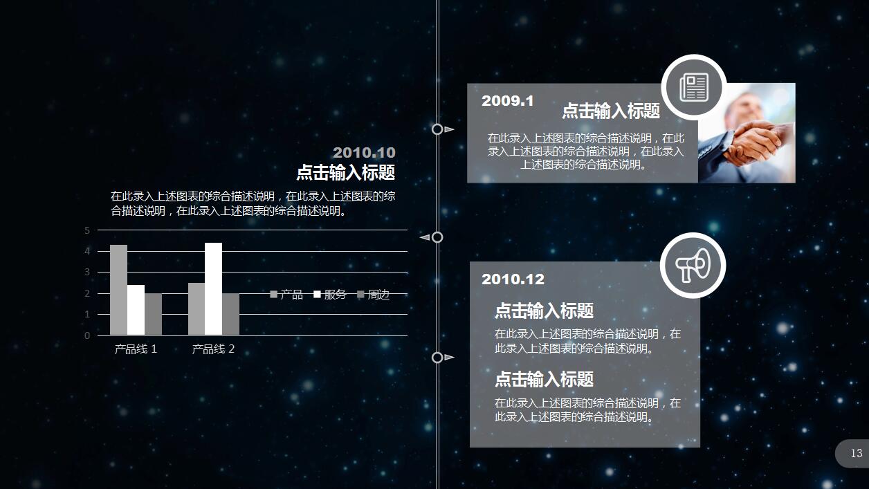 深蓝简约ios风格企业宣传项目计划书ppt模板