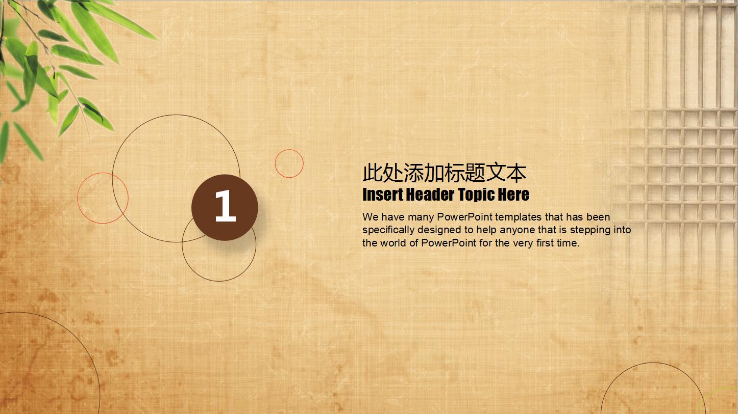 棕色简约古典中国风中医养生中药ppt模板