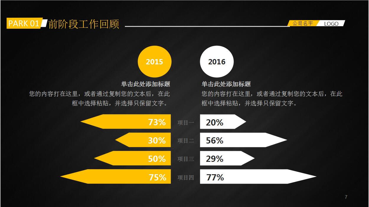 简约时尚商务工作汇报PPT模板