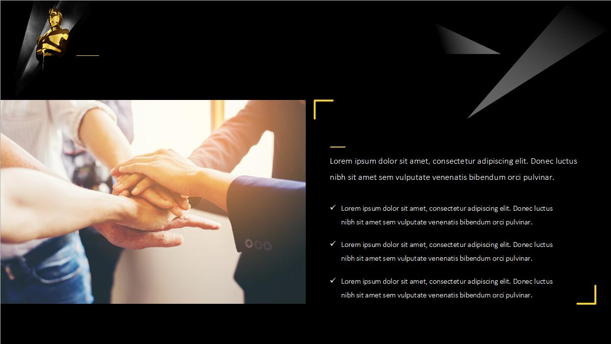 高端大气黑金商务风格工作汇报PPT模板