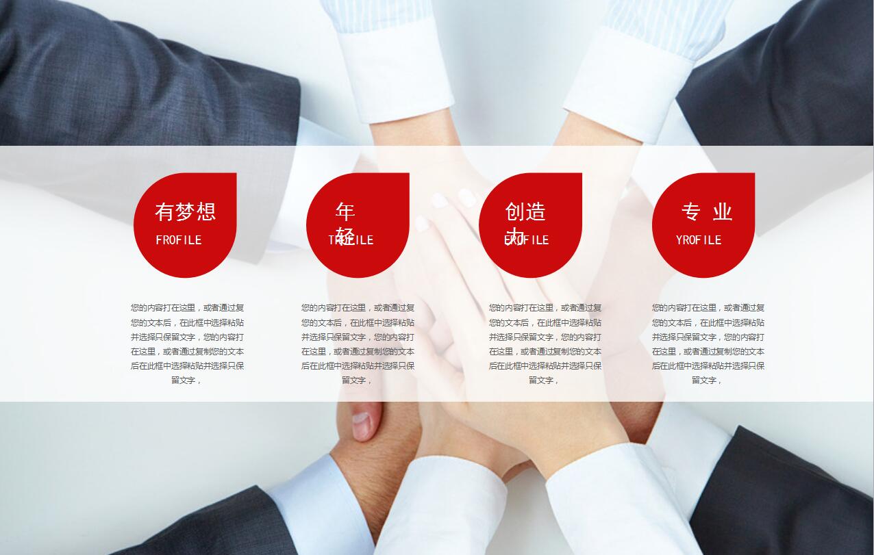 红白简约大学生创业计划书融资计划书ppt模板
