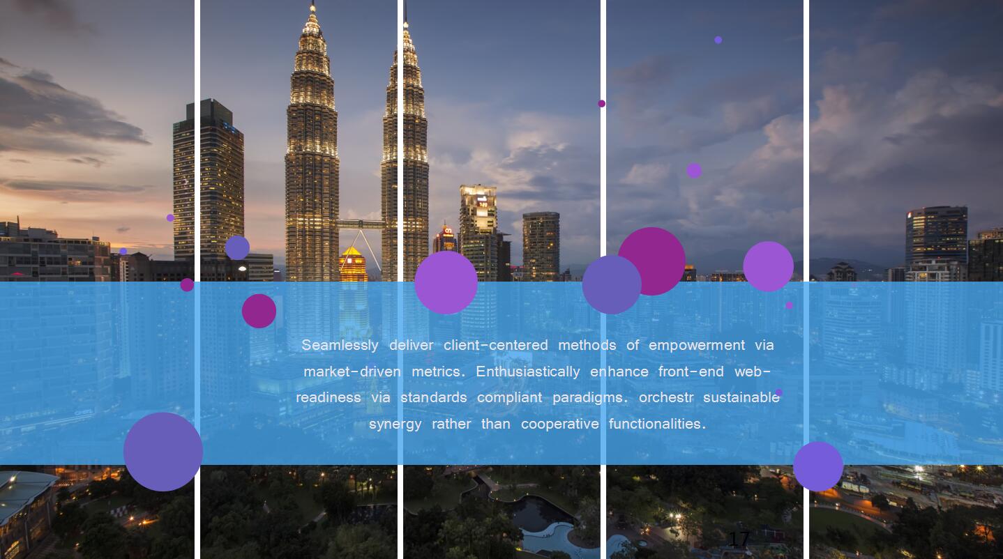 时尚彩色简约英文商务通用ppt模板