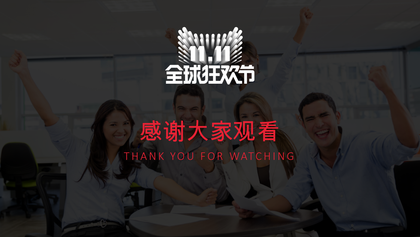 红色大气现代天猫双十一活动ppt模板