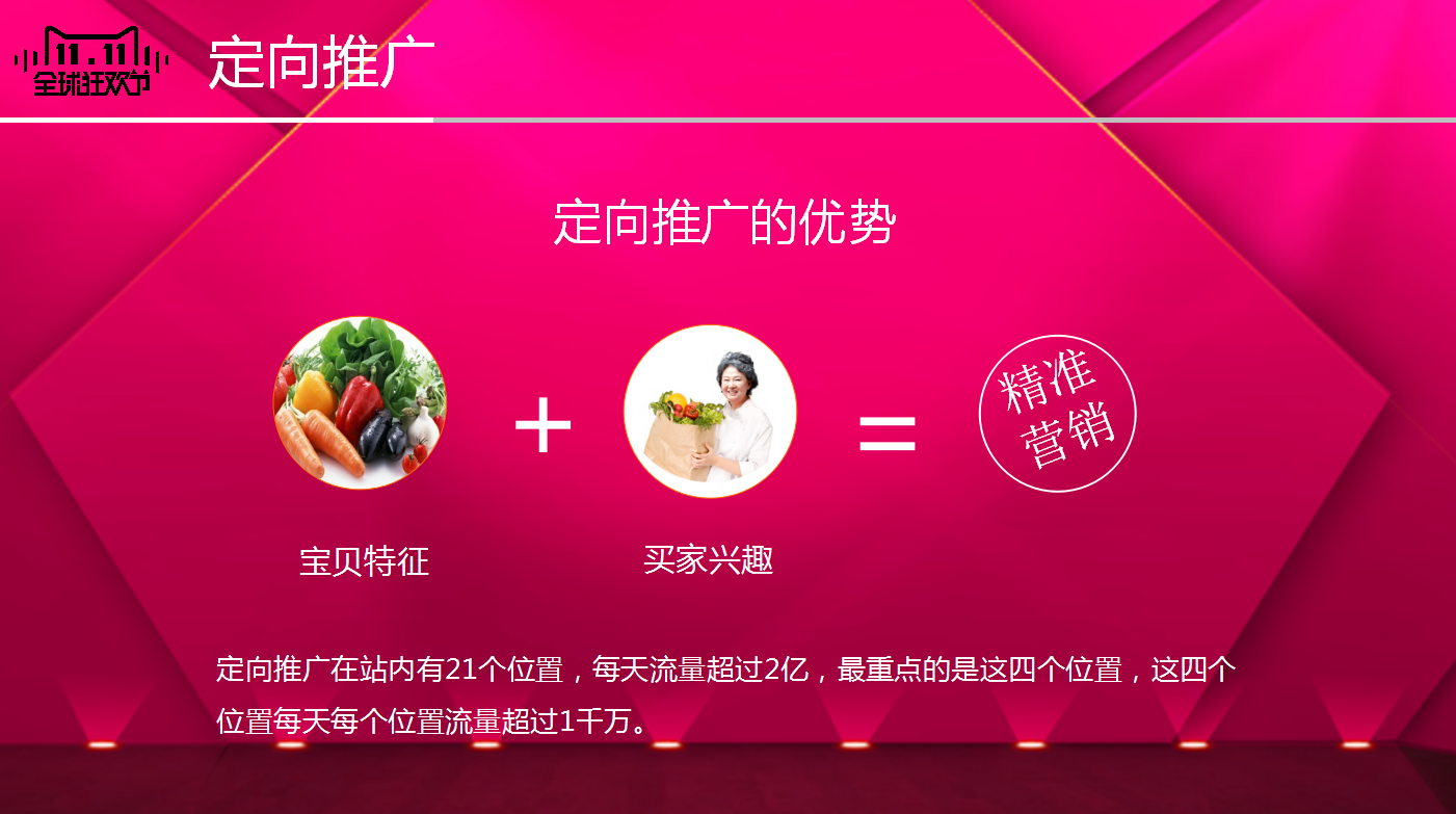 粉色时尚简约淘宝双十一营销策划ppt模板