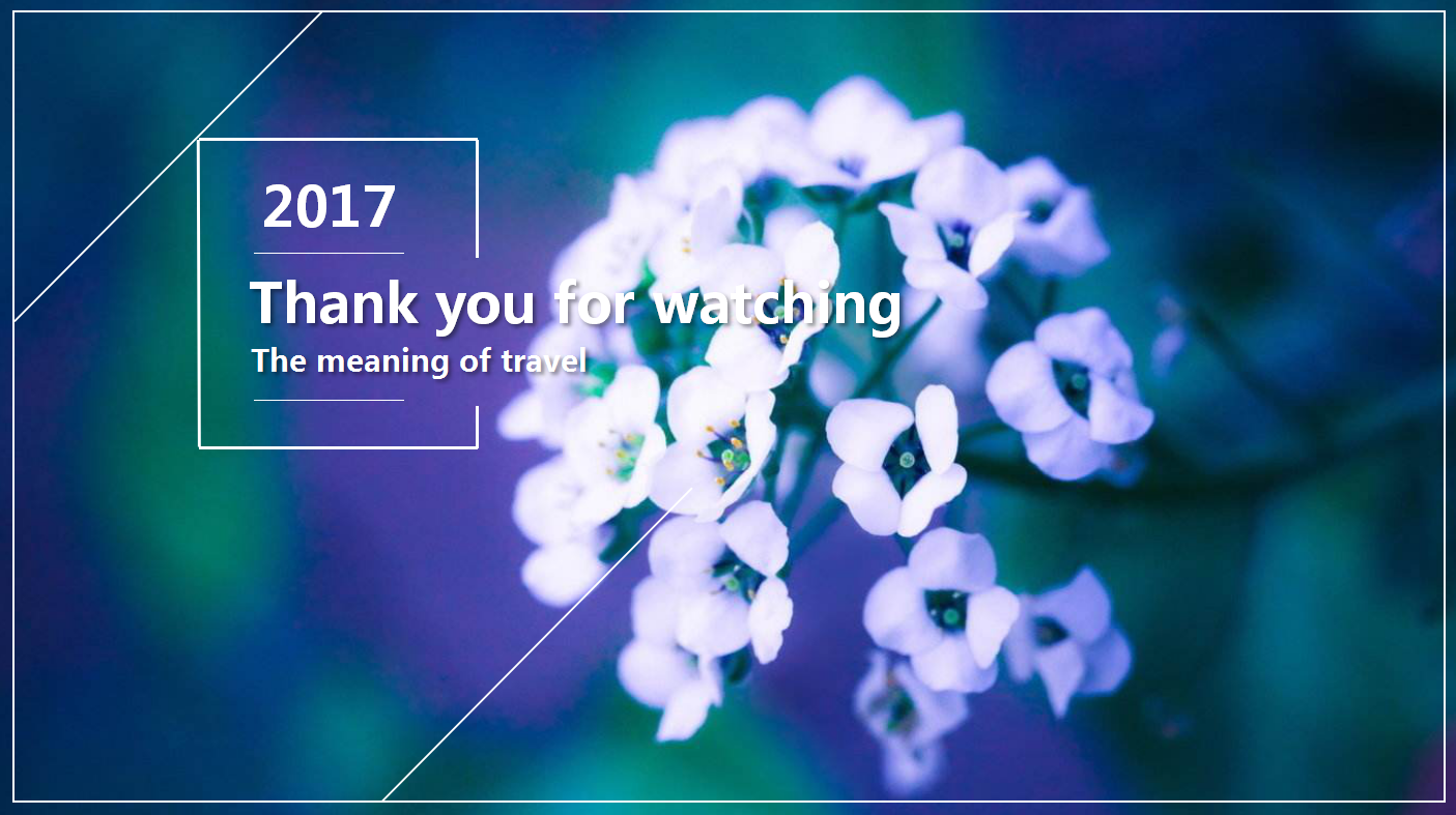 日式唯美小清新简约风景ppt模板