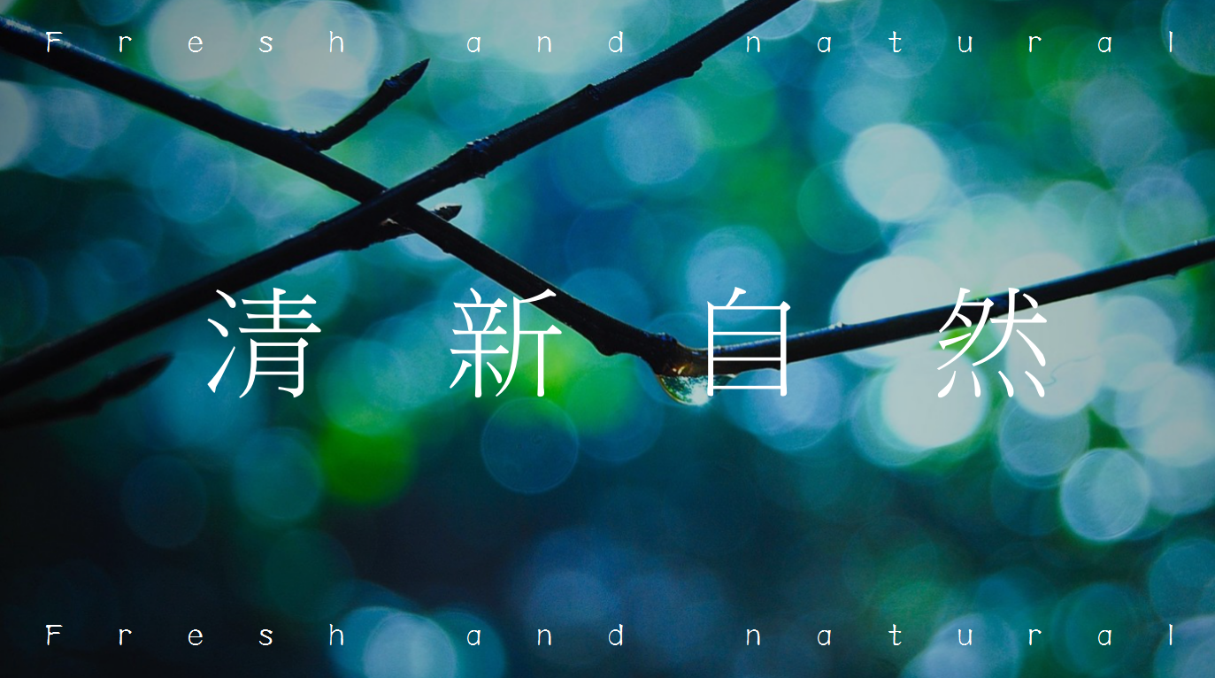 森系小清新简约风景相册ppt模板
