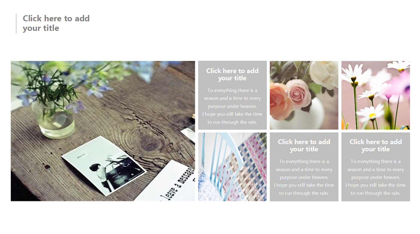 日式唯美小清新简约风景ppt模板