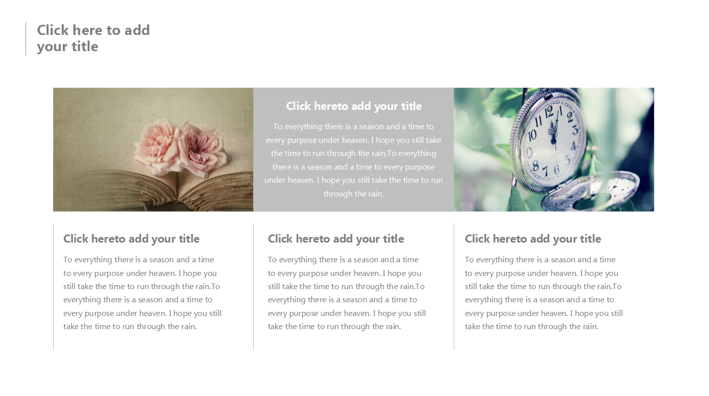 日式唯美小清新简约风景ppt模板