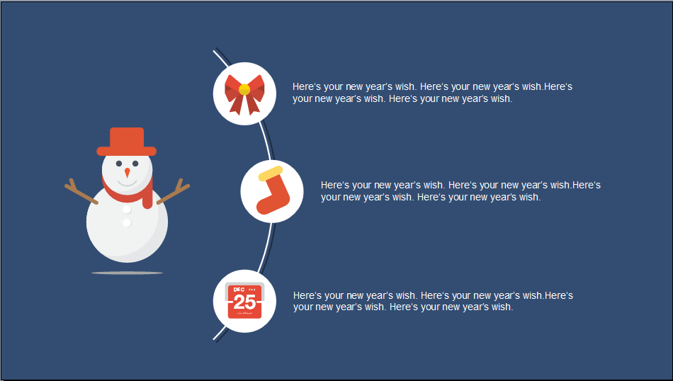 简洁扁平化卡通风格圣诞节ppt模板