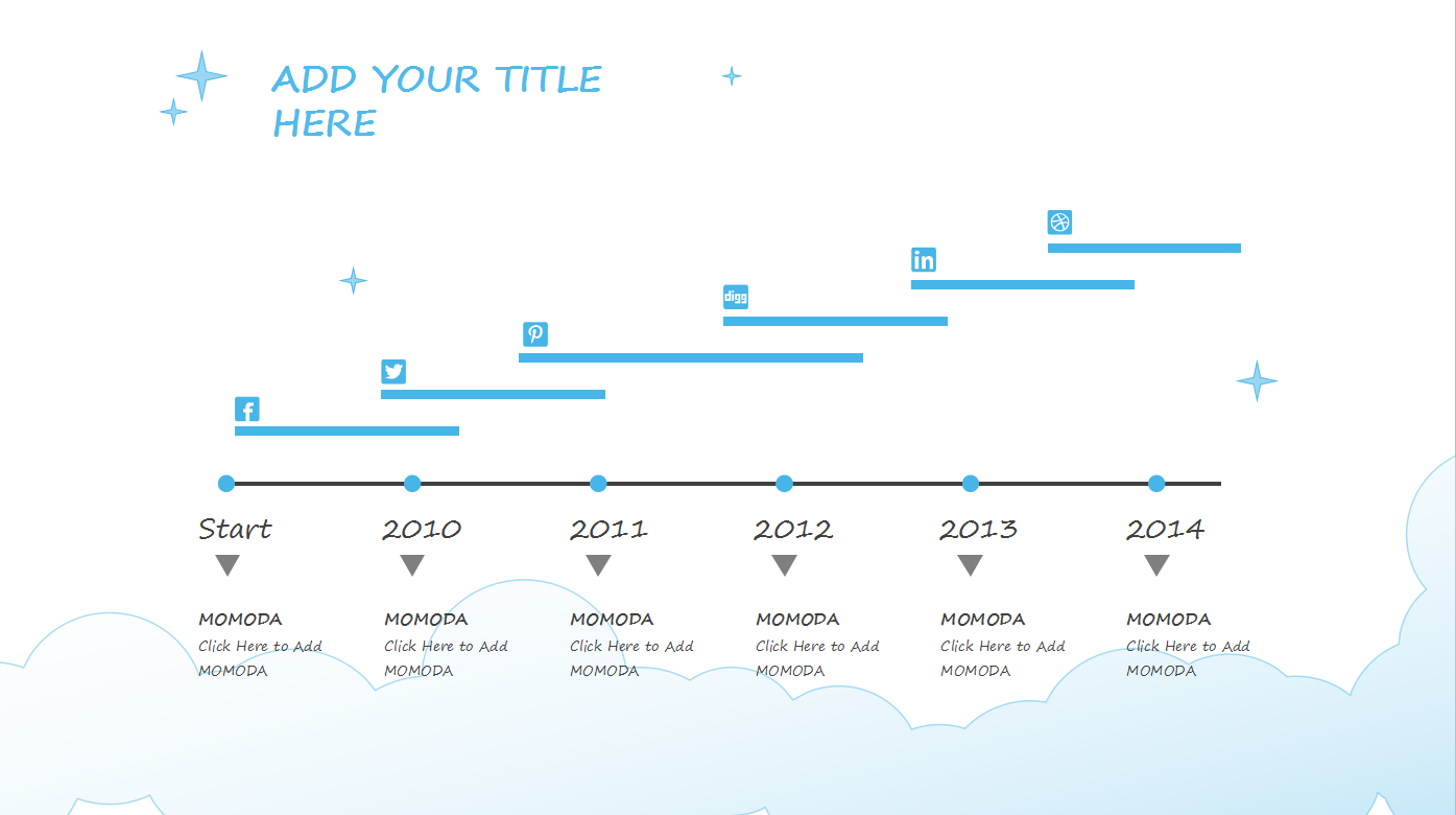 蓝色简洁清新英文工作计划通用ppt模板